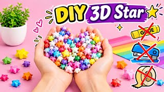 DIY Kawaii 3D Stars ⭐ | No Glue No Tape | Paper Craft Ideas | Easy Paper Folding Craft #diy​ #craft
