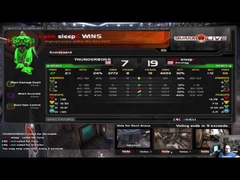 +aim sleepii vs. THUNDERBOSS - Quake Live Duels - ShoutCasted by WinD of AE - www.Accelerated.Pro