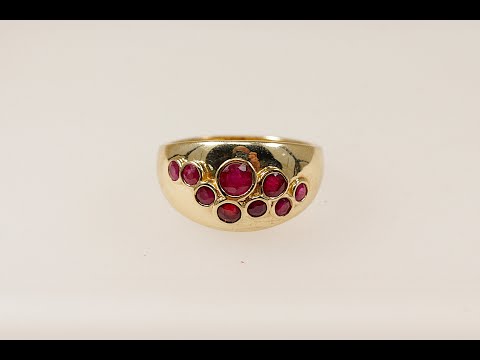 Vintage 9ct Gold Ruby Ring   3824