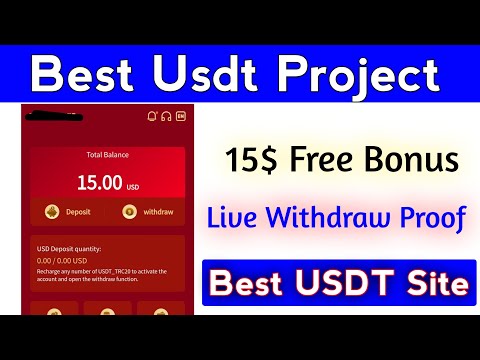New Usdt Earning Site  1.3$ Usdt Earning Daily  Real Time Proof of Payment || Free USD