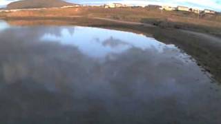 preview picture of video 'Flying over Reykjavík Viðey on trike in sunset - ICELAND'