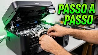 Como desmontar a Epson L5590 #EpsonL5590 #DesmontagemEpson #ManutençãoImpressora