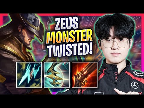 ZEUS IS A MONSTER WITH TWISTED FATE! - T1 Zeus Plays Twisted Fate TOP vs Rumble! | Season 2024