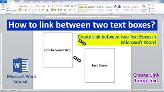 How to Link between two Text Boxes in Microsoft Word?