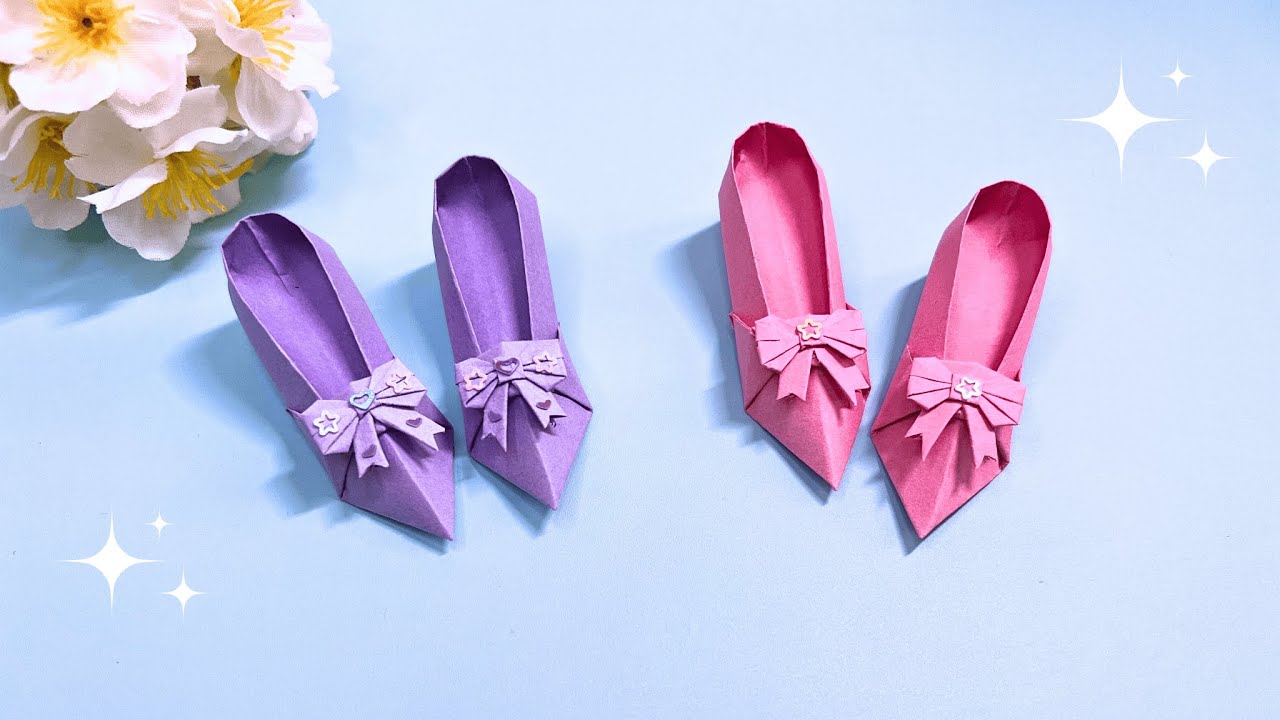 Easy Origami Shoes | Mini Paper Shoes | DIY Origami | Paper Craft Ideas