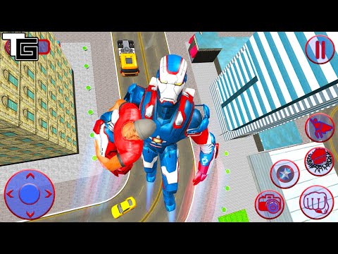 Flying Superhero Captain Robot Crime City Battle - Android GamePlay FHD