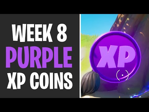 All Purple XP Coins Locations WEEK 8 - Fortnite