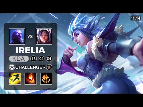Irelia Mid vs Ryze - KR Grandmaster Patch 11.14