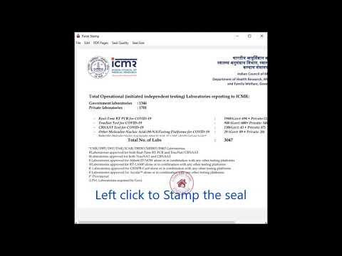 Digital  Transparent Company seal Pasting on a pdf document - one click only