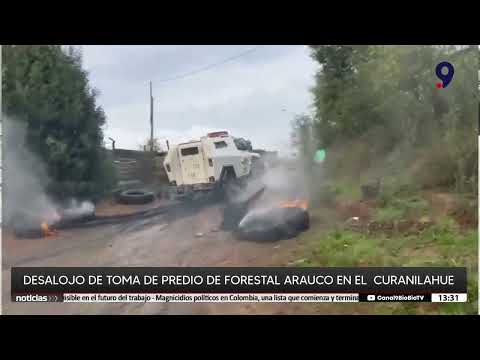 Desalojo de toma de predio de Forestal Arauco en Curanilahue