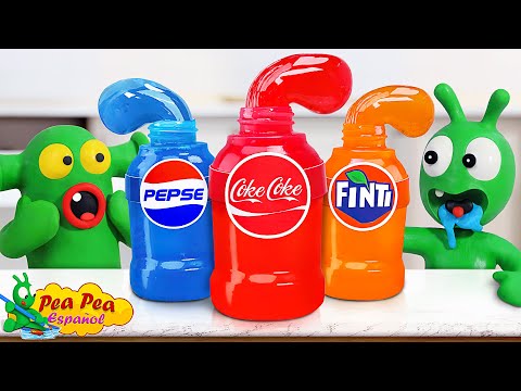Soda Pop | Pea Pea Hace Gelatina de Refrescos de Colores 🌈🧃 Dibujos Animados Para Niños