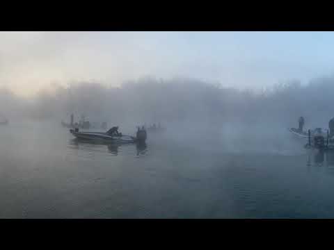Winter bass fishing.