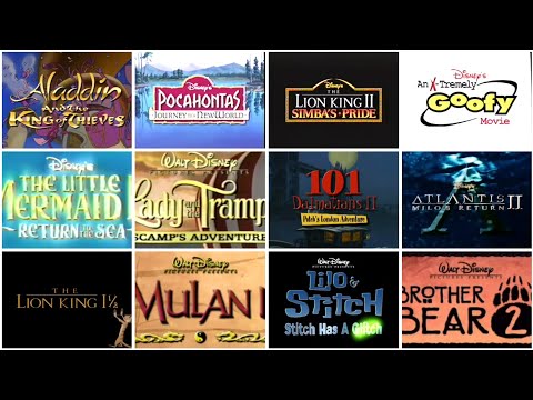 Disney animated direct to video sequels trailer logos (1994 - 2008)