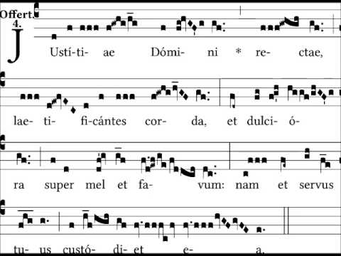 OFFERTORIUM - Justitiae Domini rectae laetificantes