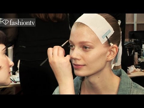 Hair & Makeup - Nicole Farhi Backstage - London Fashion Week Spring 2012 LFW | FashionTV - FTV