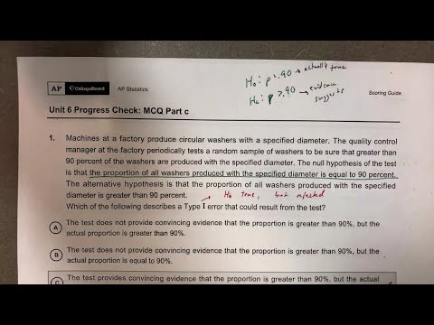 Ap Stats Unit 6 Progress Check Mcq Part A