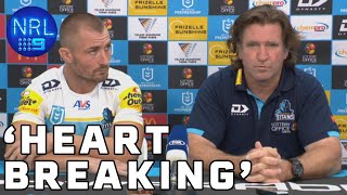 Des Hasler SLEDGES ‘poor’ refereeing after heartbreaking loss: NRL Presser | NRL on Nine