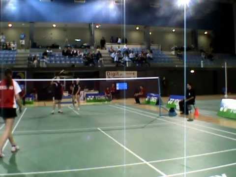 WD Finals Badminton 2011 EU U17 Portugal; Morozova/Rogova (RUS) - Moore/Williams (ENG)