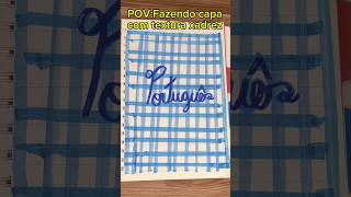 POV:Fazendo capa com textura xadrez #colorir #art #desenho