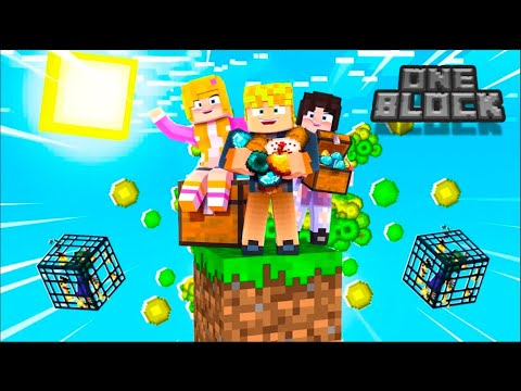 Minecraft One Block EP-2: Crazy Adventures with Friends LIVE