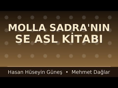 MOLLA SADRA_SE ASL_BİRİNCİ DERS
