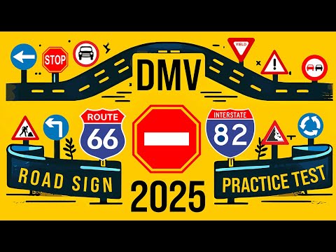 DMV Road Signs Test - Road Signs Practice Permit Test 2025