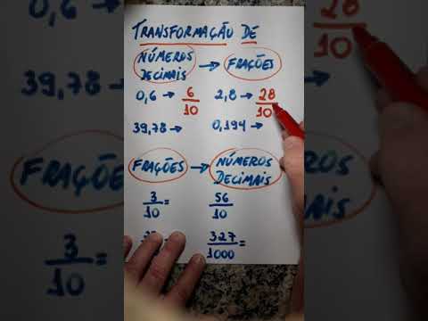 TRANSFORMAÇÃO DE FRAÇÕES EM NÚMEROS DECIMAIS E VICE-VERSA