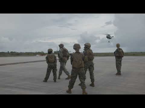U.S. Marines with HMH-461 and 2nd DSB perform external lifts with CH-53K King Stallions