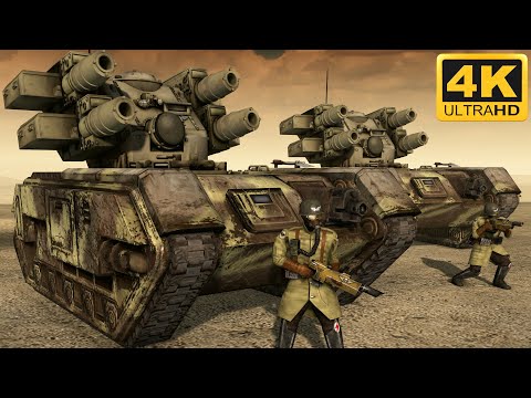 MEN OF WAR: WARHAMMER 40K MOD - Steel Legion vs Blood Pact (4K)