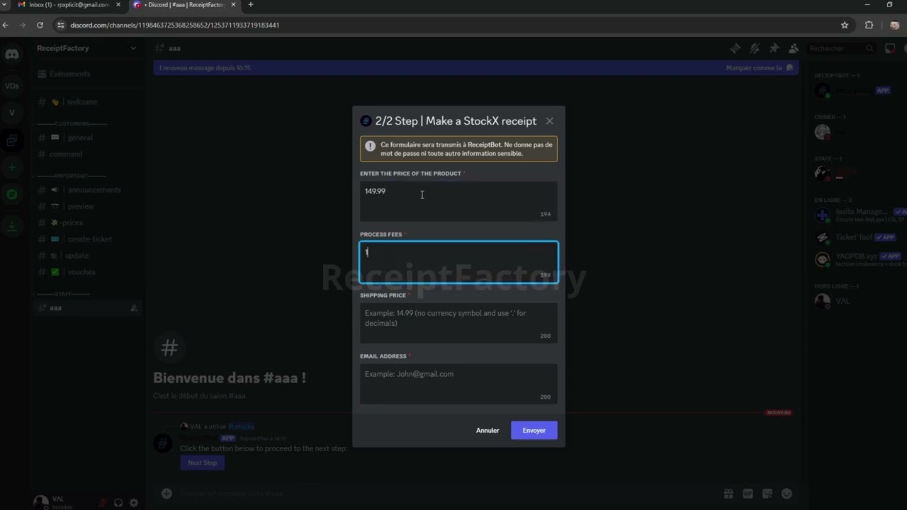 StockX Receipt Generator 1:1 2024 working