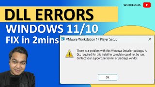 How To Fix DLL Problem in Windows | A DLL required for this install to complete could not be run
