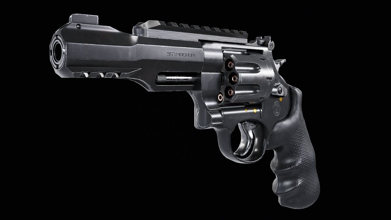 Revolver Smith&Wesson Magnum 357 Modello 3D