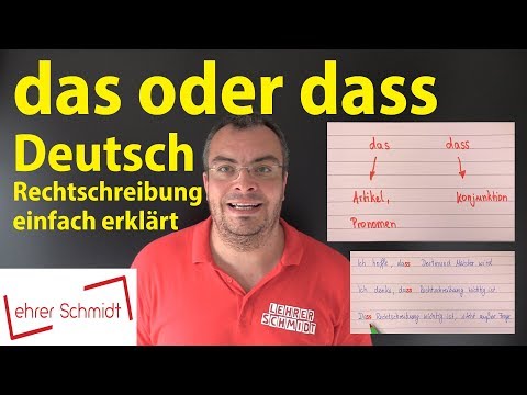 Das or dass? German spelling | Lehrerschmidt - simply explained!