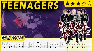 Teenagers - My Chemical Romance | DRUM SCORE Sheet Music | #444 DRUMSCRIBE