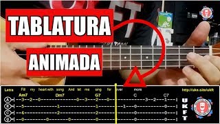 Tutorial Ukulele - Fly Me To the Moon  com Tablatura Animada Melodia e Harmonia | UKFT