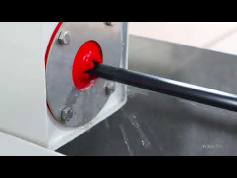 White and red high end automation inline round drip pipe mac...