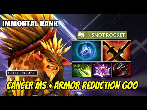 Insane 35 Kills Bristle Back - Cancer MS + Armor Reduction Goo | Dota 2 Pro Carry Highlights| 7.38c