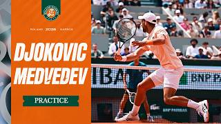 Novak Djokovic and Daniil Medvedev best practice points | Roland-Garros 2026