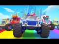 Five Little Monster Trucks Song Learning Vehicles Kids Song BabyBus