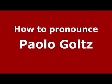 How to pronounce Paolo Goltz (Spanish/Argentina) - PronounceNames.com