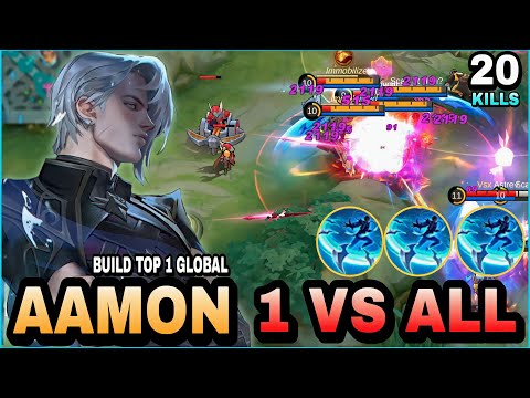 20 Kills + MANIAC!! Aamon Insane Damage - Build Top 1 Global Aamon ~ MLBB