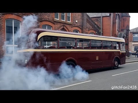 Smokey! Watch the Cold Start of Vintage Leyland Bus from the 1950s!