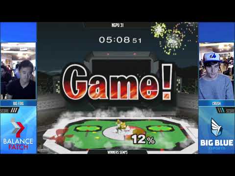 NGPU 31 SSBM - BigFoig (Falco) vs. Crush (Fox) - Melee WSF