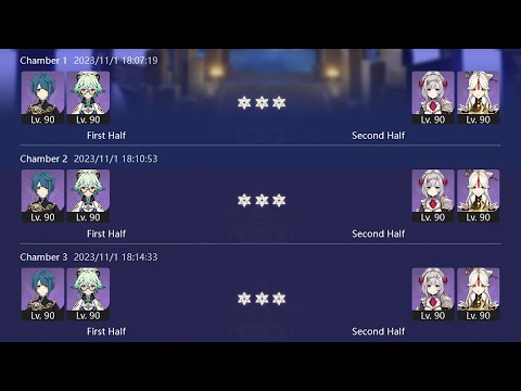 🚫 5 ⭐ Spiral Abyss 4.1 11F Full Star Phase 3