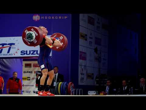 Andres Mata (77) - 187kg Clean and Jerk @ 2017 European Championships