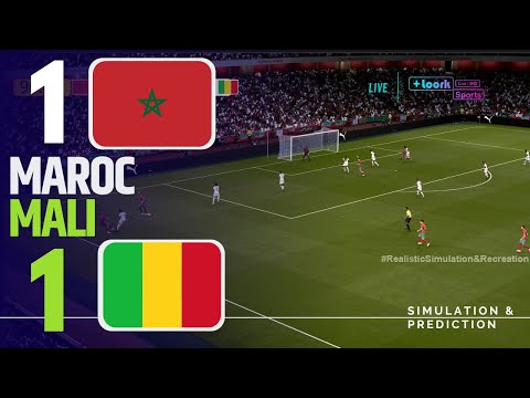 MAROC 1-1 MALI RÉSUMÉ 🇲🇦🇲🇱 | Coupe d'Afrique des Nations  Maroc 2025 | Simulation de jeu vidéo