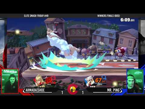 Elite Smash Friday #49 - Armada|Shoe (Zelda, ZSS) Vs. Mr. Ping (Wario, Mario) - Winners Finals
