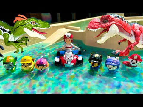 Paw Patrol SAVE Waterpark from Dinos! 🦖 🦕 💦