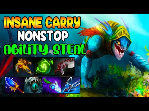 INSANE CARRY SLARK - NONSTOP AGILITY STEAL - DOTA 2 GAMEPLAY