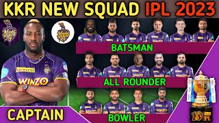 IPL 2023 | Kolkata Knight Riders New Squad |  KKR New & Best Squad 2023 |